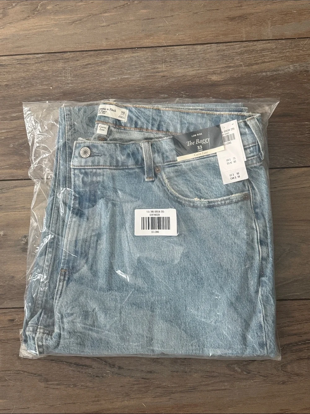 Abercrombie & Fitch Women's Jeans  33 Long Tall Inseam Plus Size Stretch NWT
